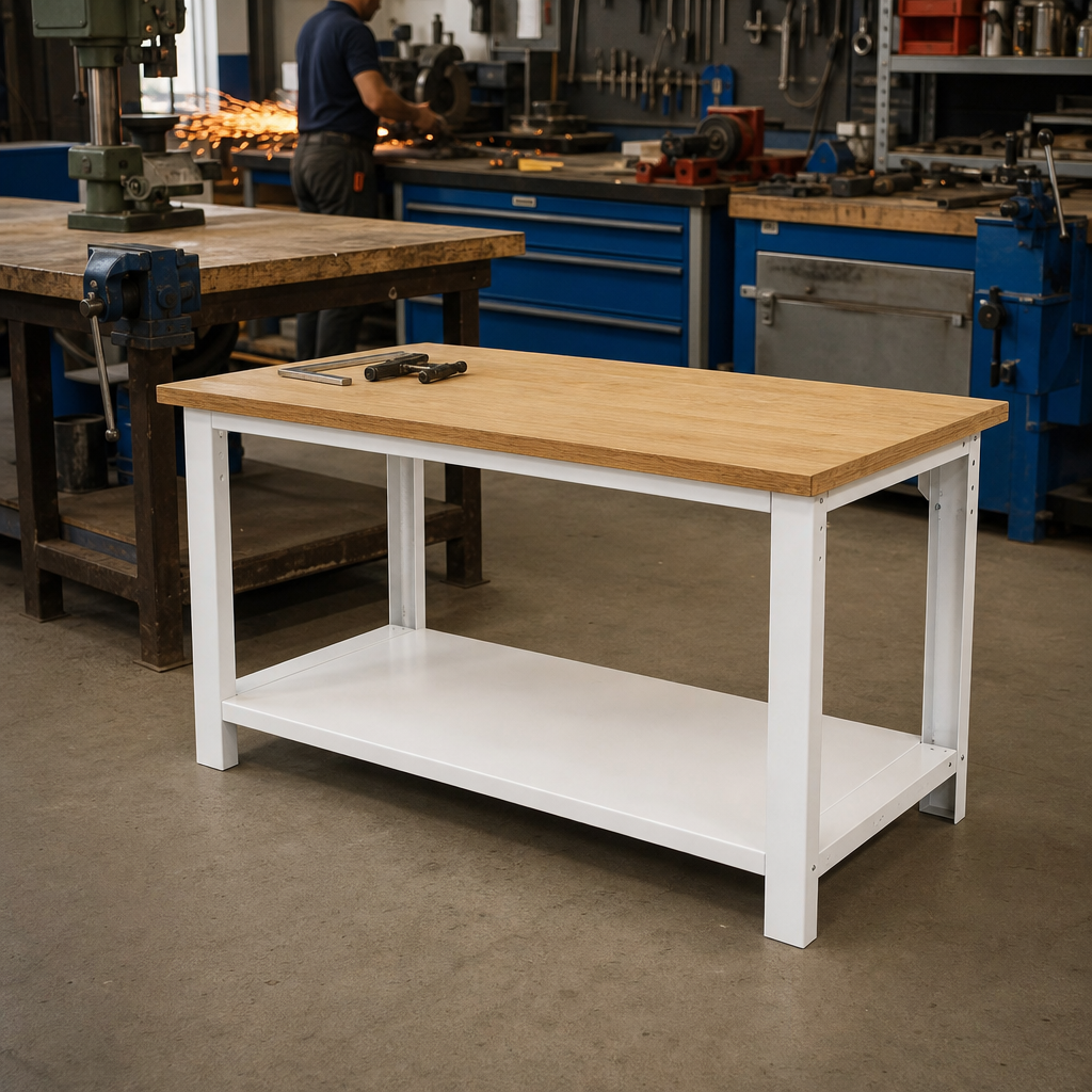 Heavy Duty Workbench with MPX Worktop and Lower Shelf 840x1500x750mm