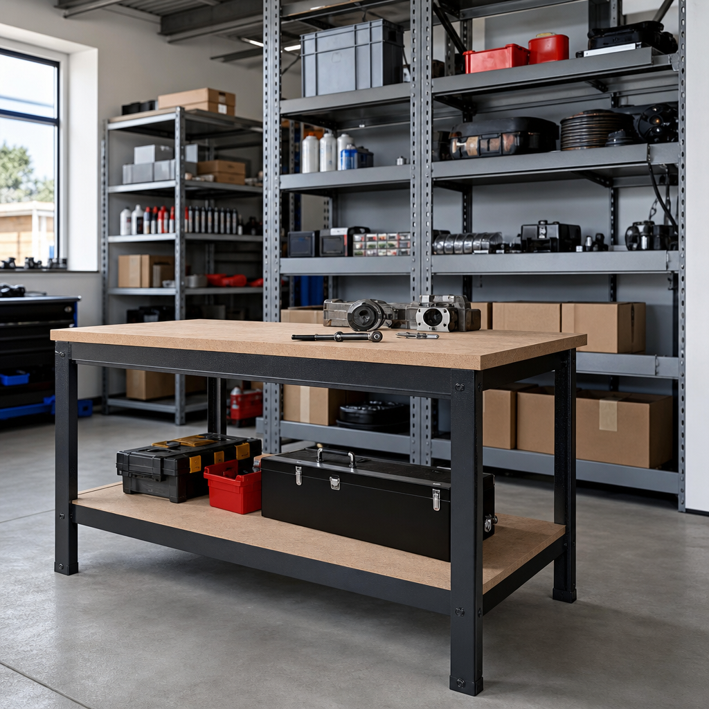 Heavy Duty Workbench with MPX Worktop and Lower Shelf 840x1500x750mm