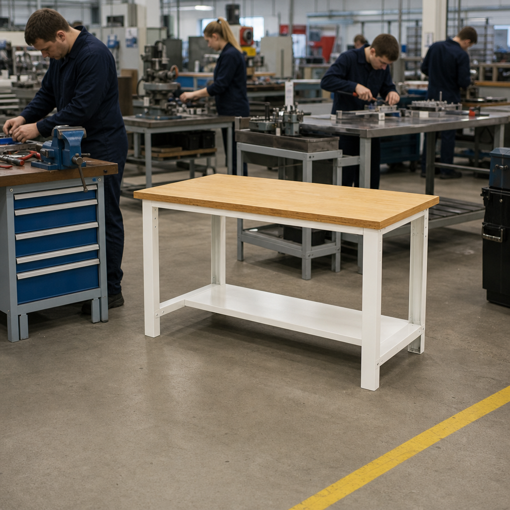 Heavy Duty Workbench with MPX Worktop and Shelf 840 x 1500 x 900mm