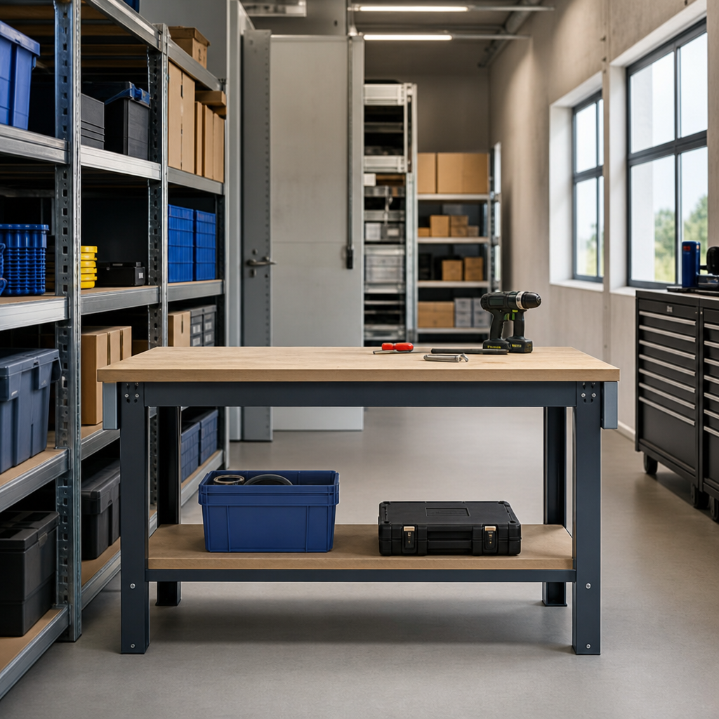 Heavy Duty Workbench with MPX Worktop and Shelf 840 x 1500 x 900mm