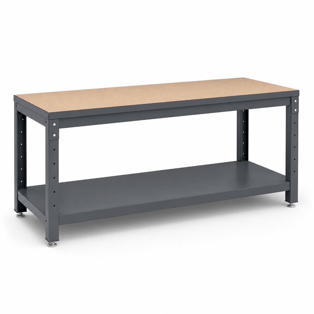 Heavy Duty Workbench with MPX Worktop and Shelf 840x2000x750mm