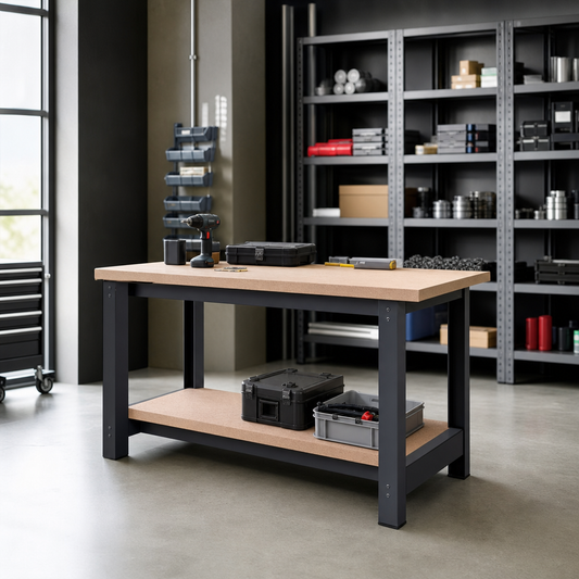 Heavy Duty Workbench with MPX Worktop and Shelf 840x2000x900mm