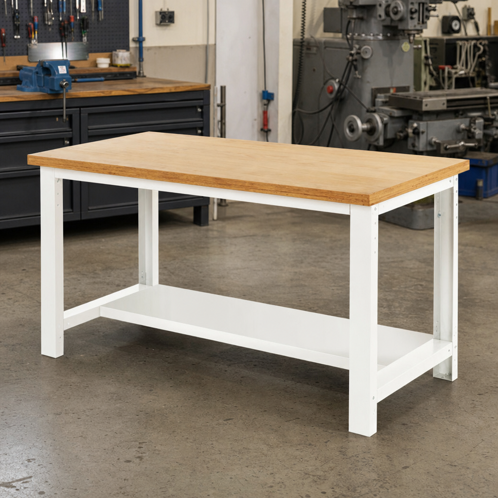 Heavy Duty Workbench with MPX Worktop and Shelf 840x2000x900mm