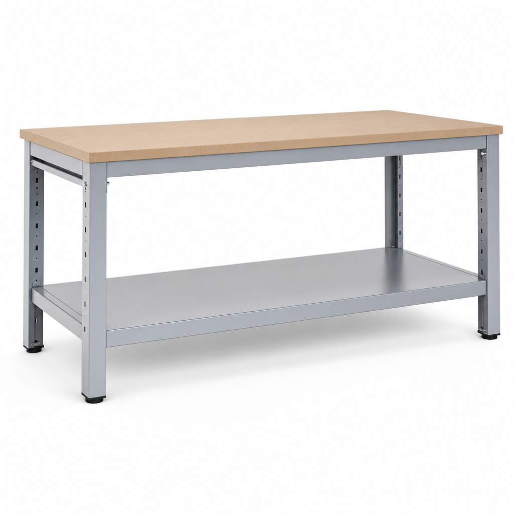 Heavy Duty Workbench with MPX Worktop and Shelf 840x2000x900mm
