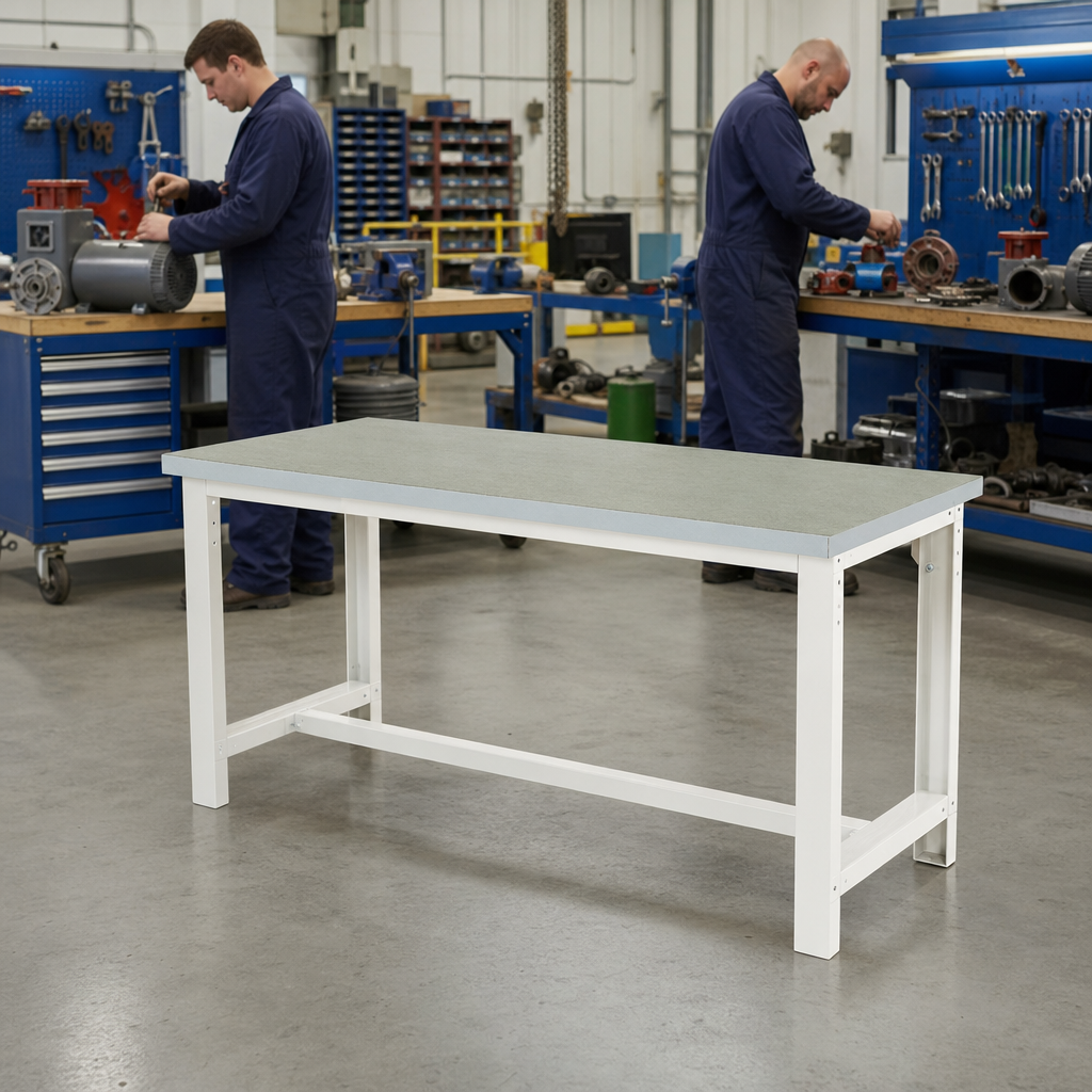 Heavy Duty Workbench with Multi-purpose Linoleum Top