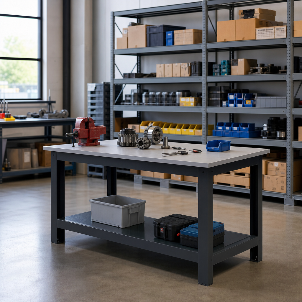 Heavy Duty Workbench with Multi-purpose Linoleum Top