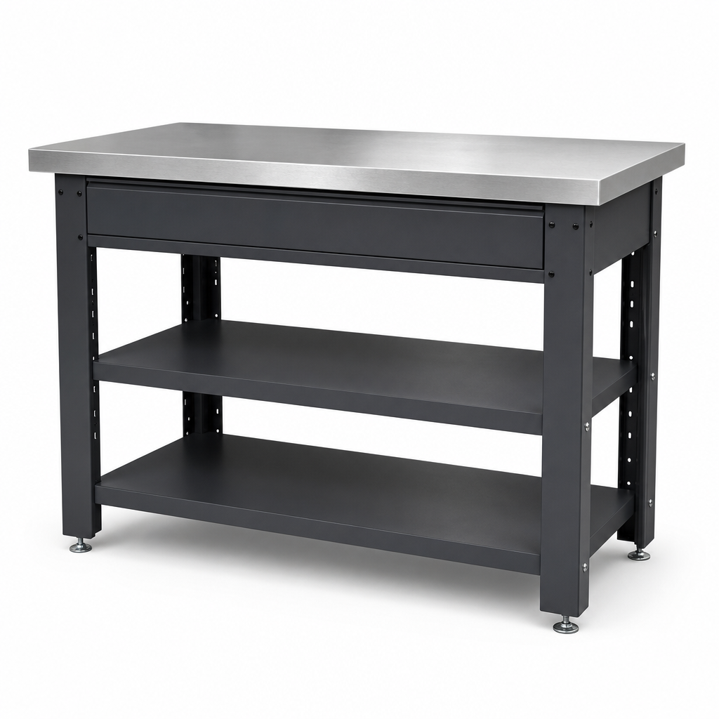 Heavy Duty Workbench with Steel Top 910x1500x600mm