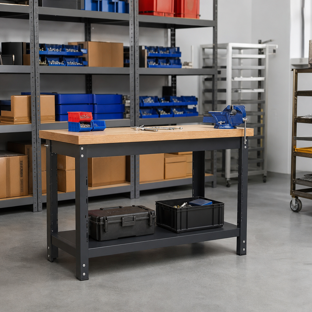 Heavy Duty Workbench with Wooden Worktop 1000 x 600mm