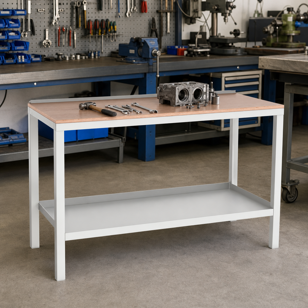 Heavy Duty Workbench with Wooden Worktop 930 x 1500 x 600mm