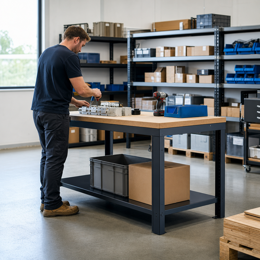 Height Adjustable 1-Shelf MPX Workbench 1500 x 900mm