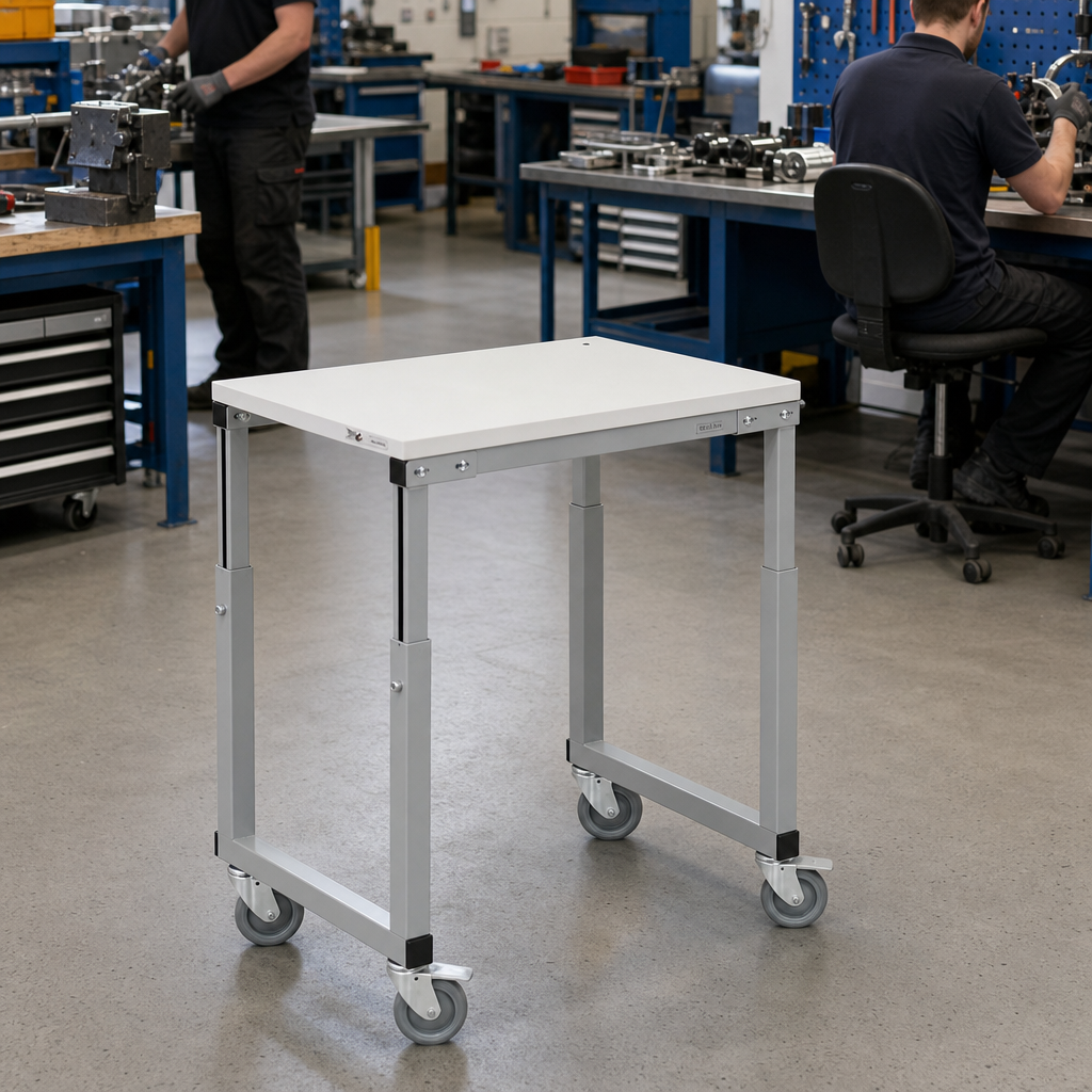 Height Adjustable Mobile Workbench