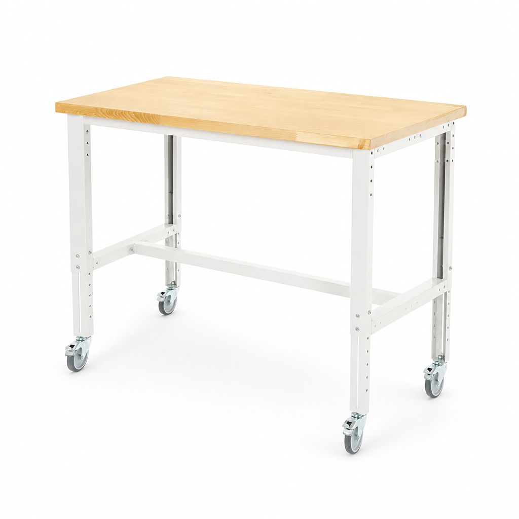 Height Adjustable Mobile Workbench with MPX Worktop 1500 x 750mm