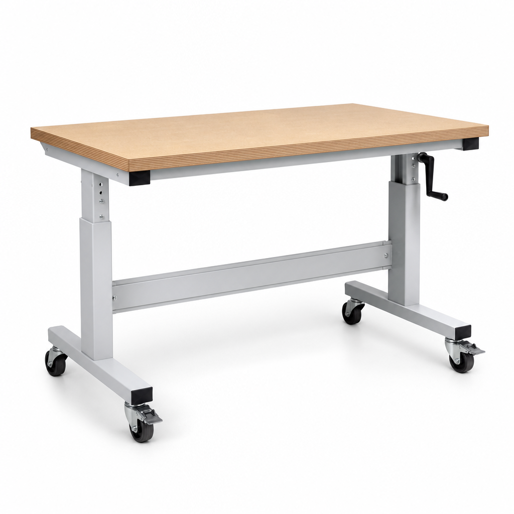 Height Adjustable Mobile Workbench with MPX Worktop 1500 x 900mm