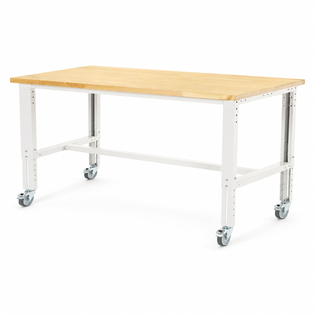 Height Adjustable Mobile Workbench with MPX Worktop 2000 x 750mm