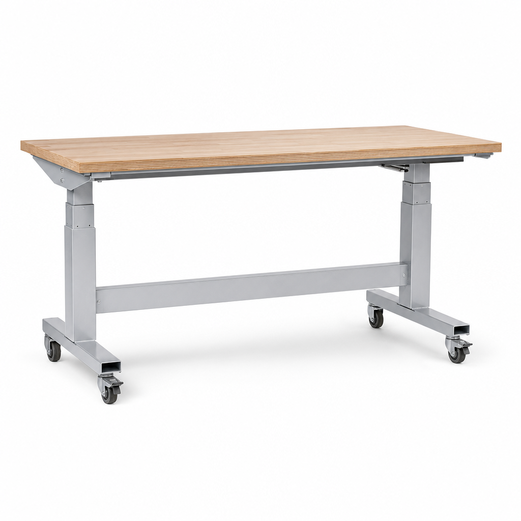 Height Adjustable Mobile Workbench with MPX Worktop 2000 x 900mm