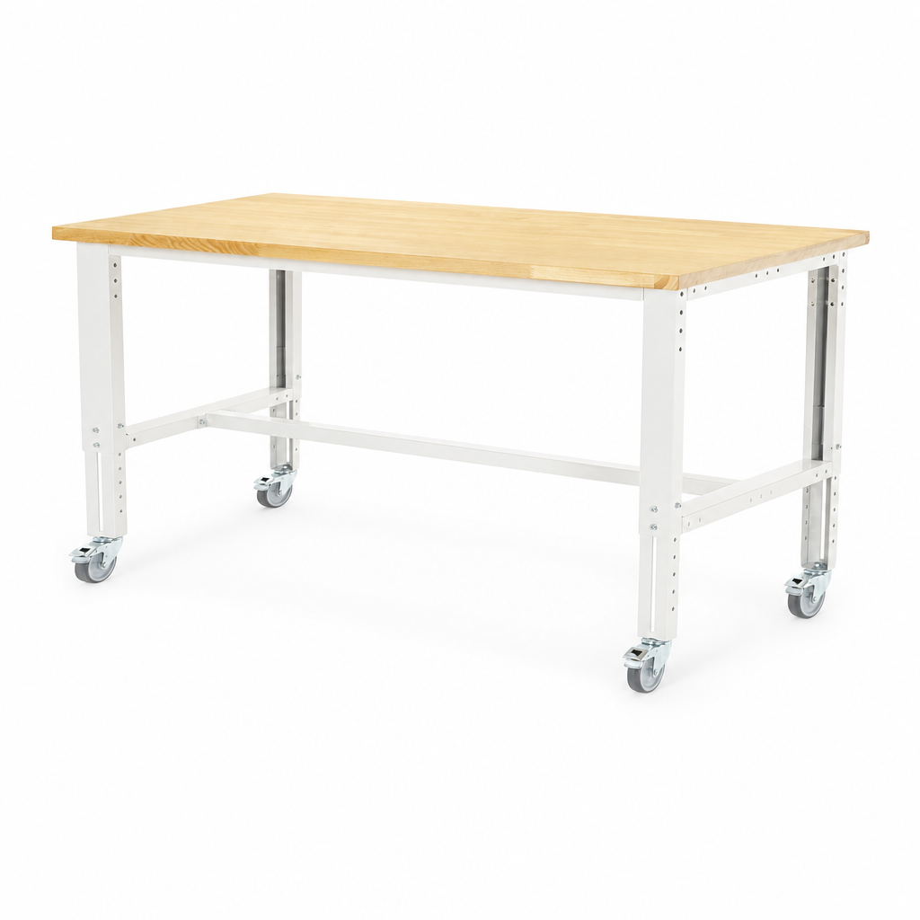 Height Adjustable Mobile Workbench with MPX Worktop 2000 x 900mm