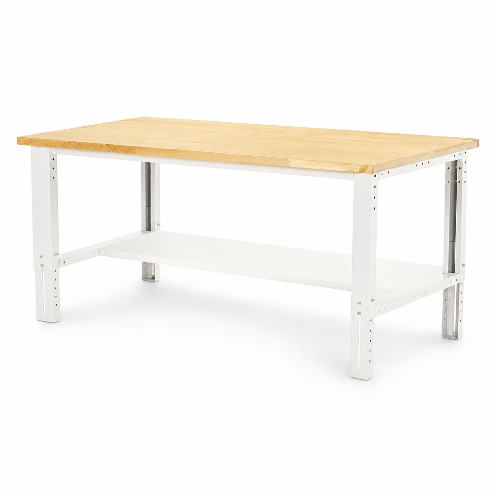 Height Adjustable MPX Workbench with Single Shelf 2000x900mm