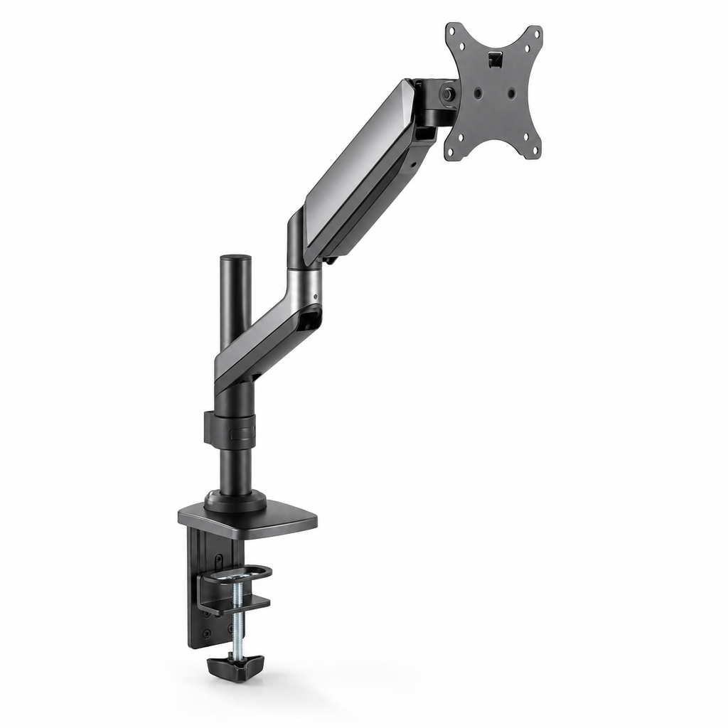 Height Adjustable Single VESA Monitor Arm with Desk Clamp