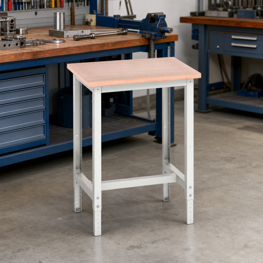 Height Adjustable Workbench with Choice of Worktop 780-930x700x600mm