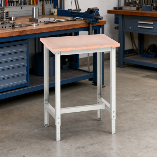 Height Adjustable Workbench with Choice of Worktop 780-930x700x600mm