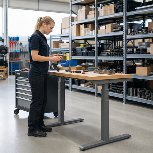 Height Adjustable Workbench with Choice of Worktop 780-930x700x600mm