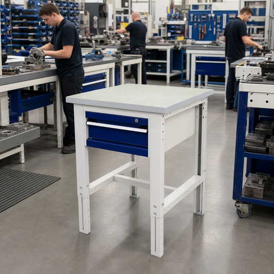 Height Adjustable Workbench with Drawer Storage