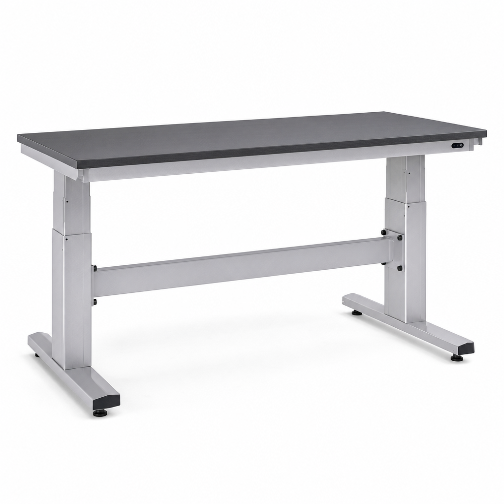 Height Adjustable Workbench with Lino Top 2000 x 900mm
