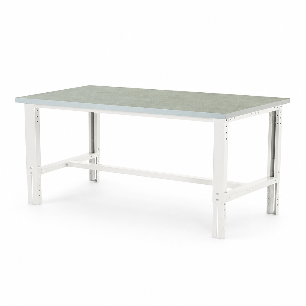 Height Adjustable Workbench with Lino Top 2000 x 900mm