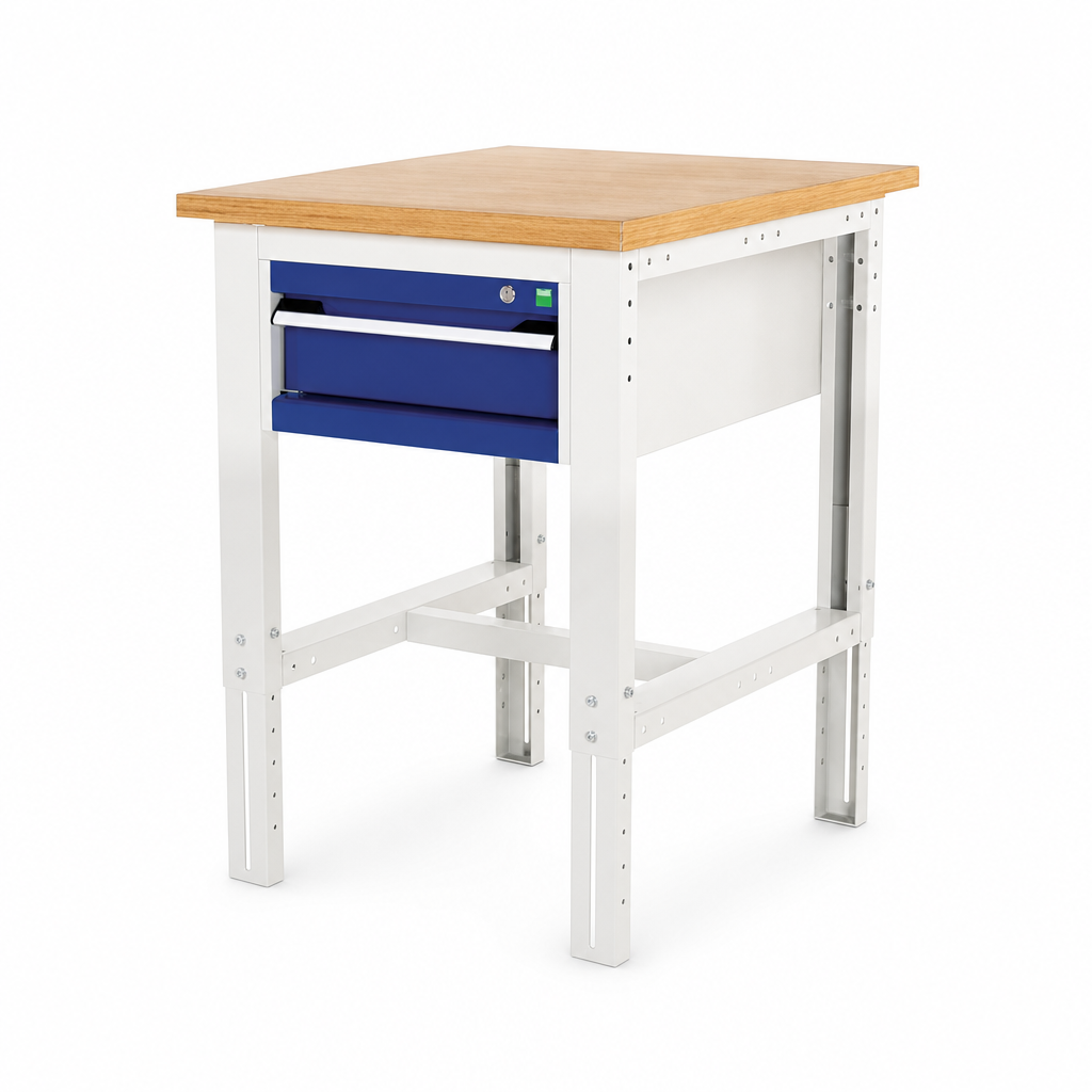 Height Adjustable Workbench with Lockable Drawers 1140mm