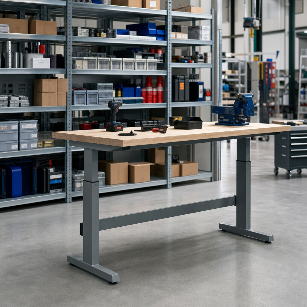 Height Adjustable Workbench with MPX Worktop 1500 x 750mm
