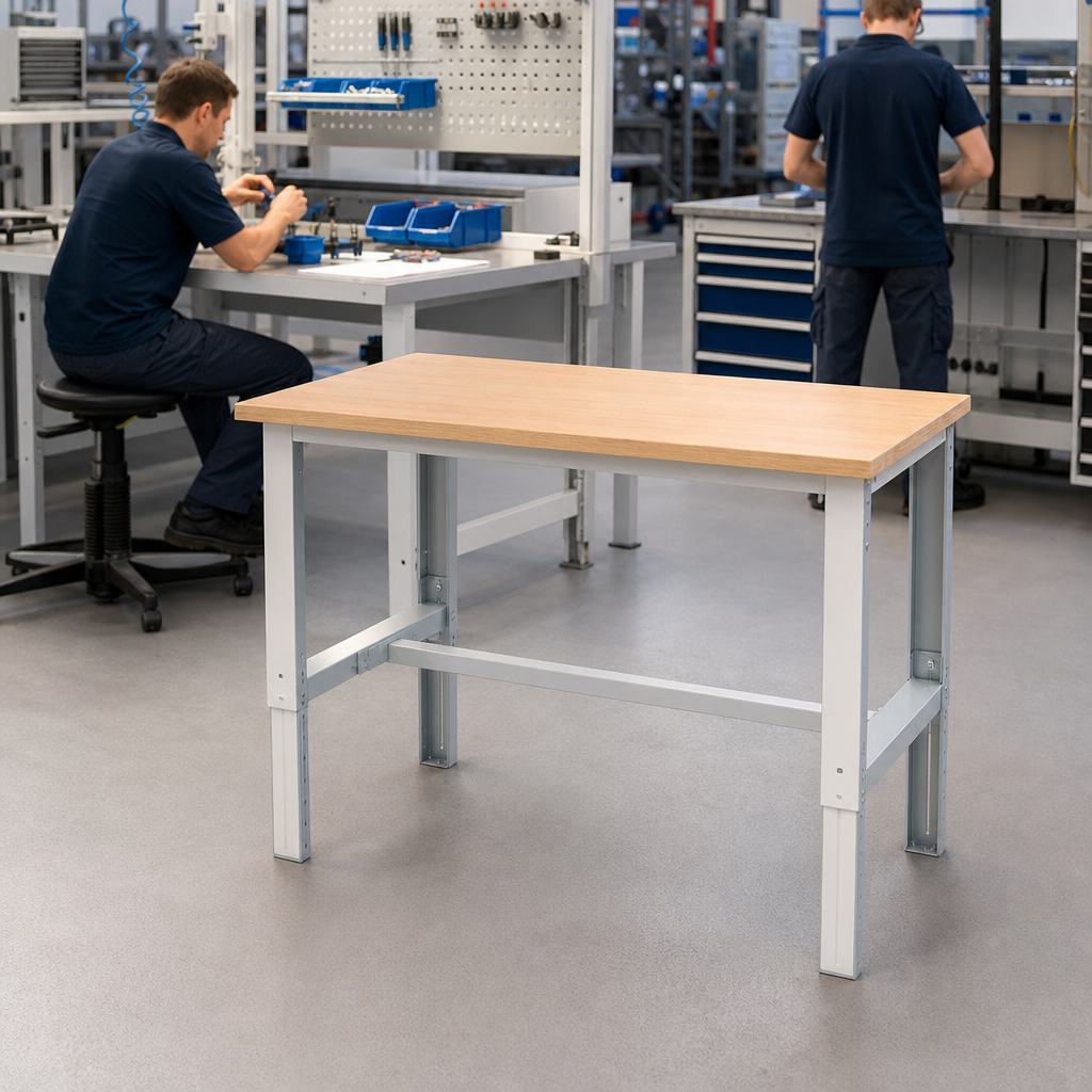 Height Adjustable Workbench with MPX Worktop 1500 x 900mm