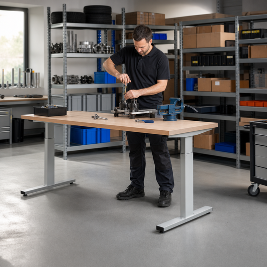 Height Adjustable Workbench with MPX Worktop 2000 x 750mm