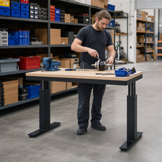 Height Adjustable Workbench with MPX Worktop 800kg Capacity