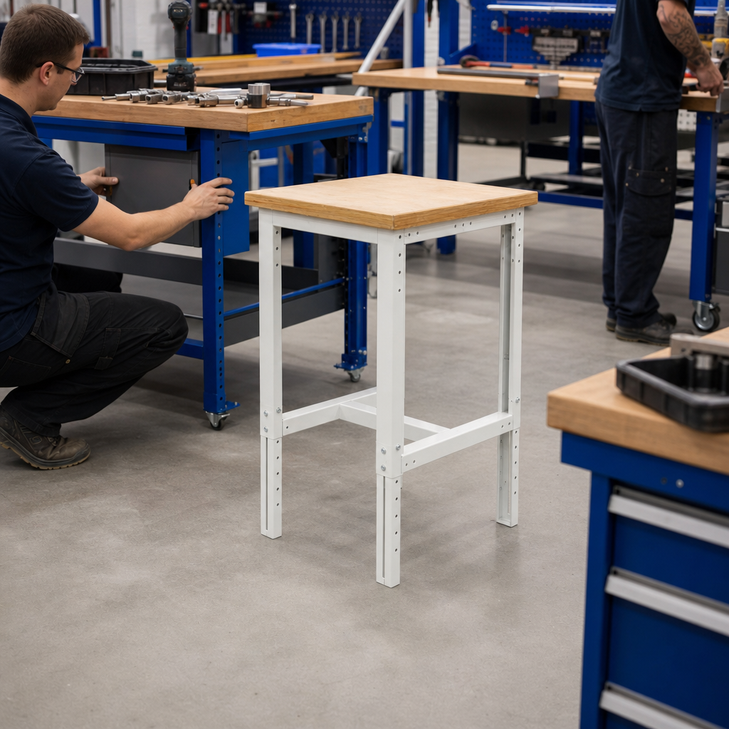 Height Adjustable Workbench with MPX Worktop 800kg Capacity