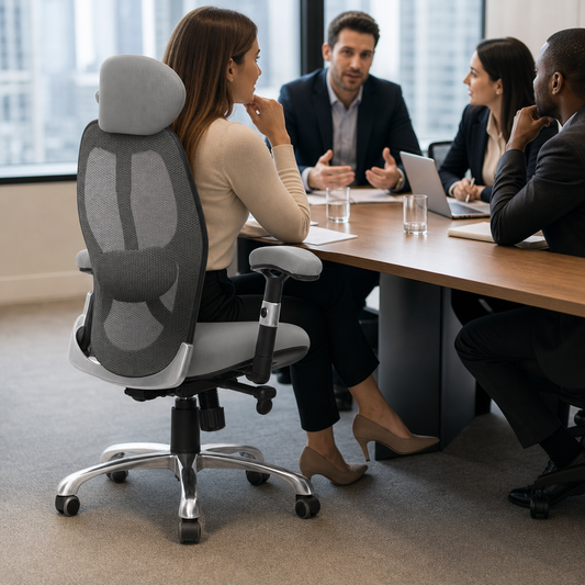 High Back 24 Hour Managers Chair with Adjustable Headrest