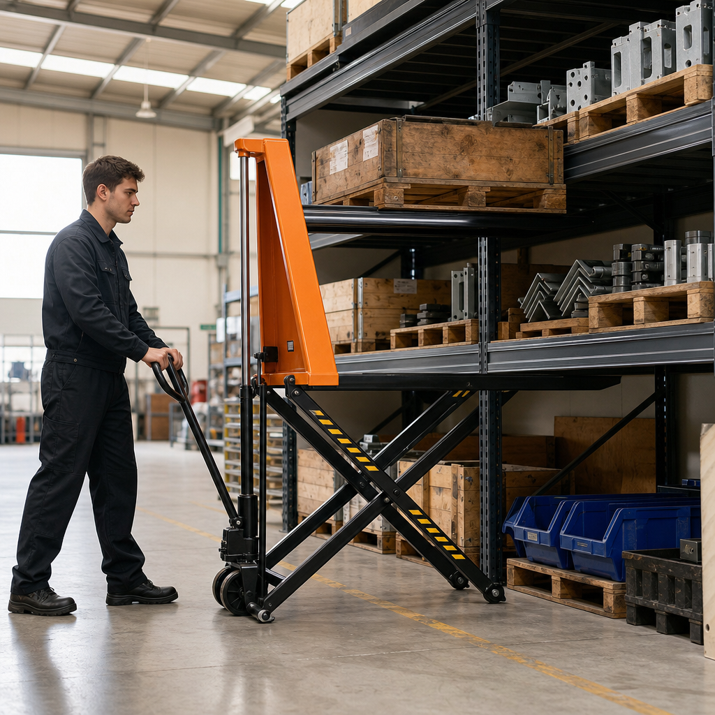 High-Lift Pallet Truck with 1000 kg Capacity