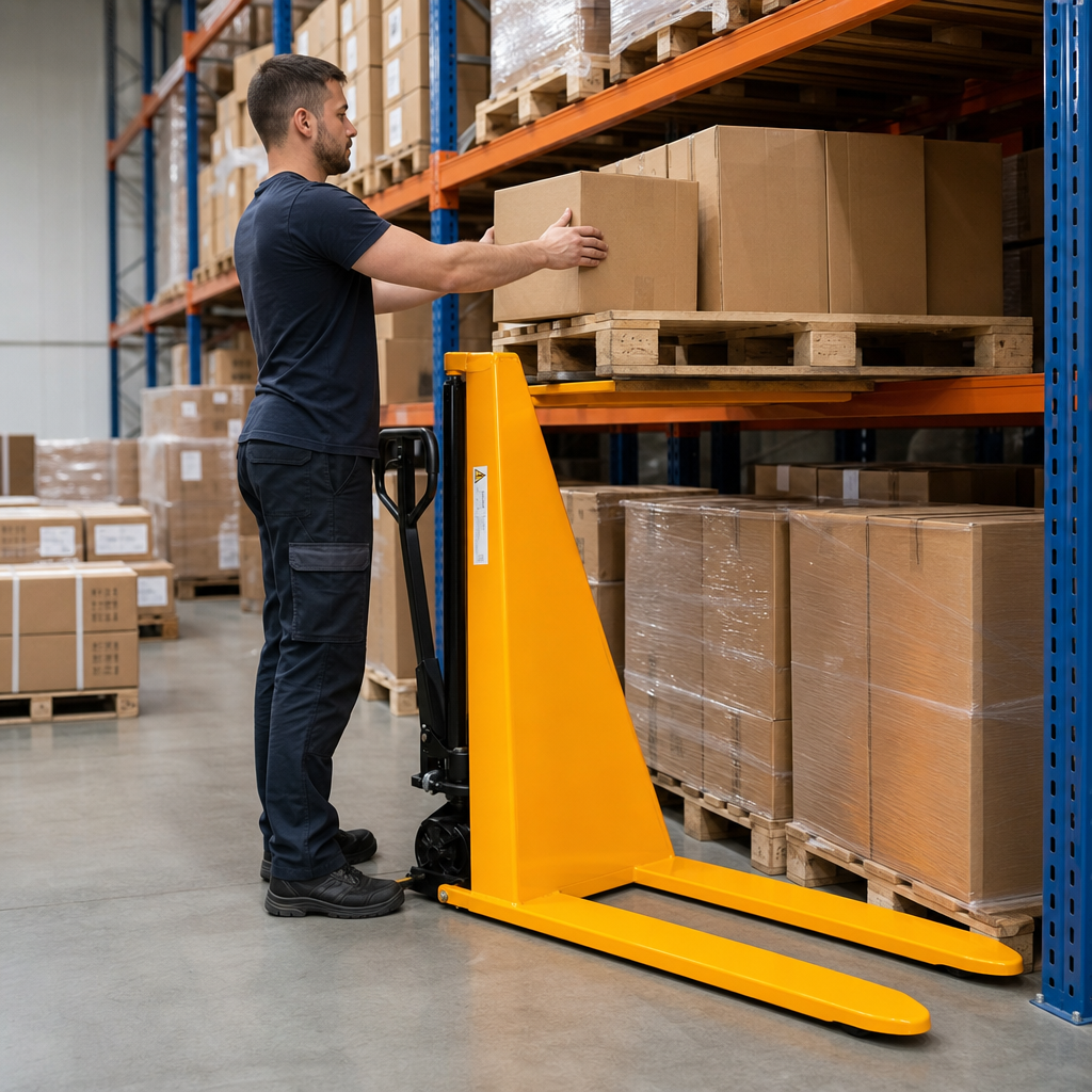 High-Lift Pallet Truck with 1000 kg Capacity
