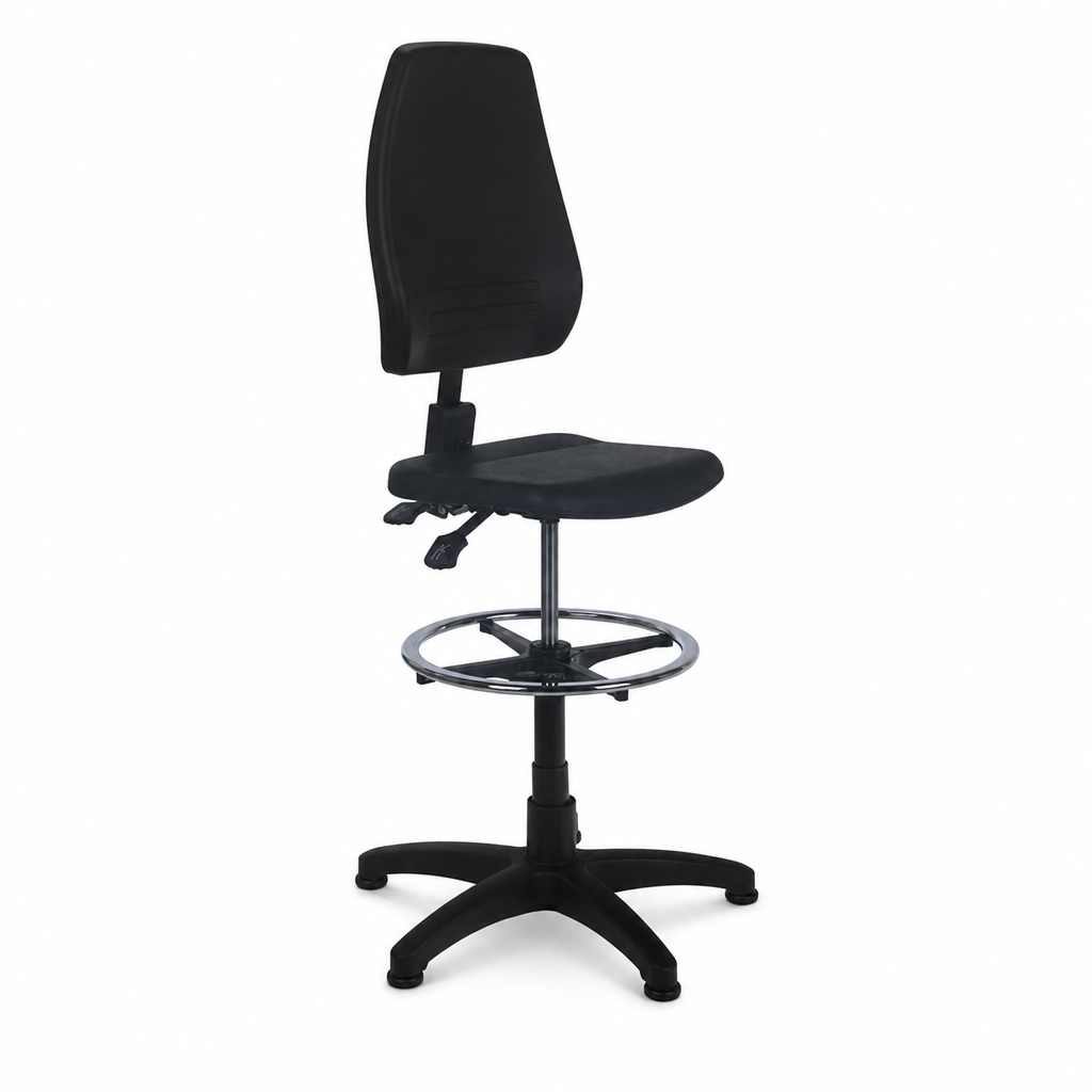 High Polyurethane Ergonomic Workshop Chair with Pads or Castors