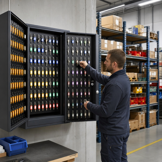 High Security Lockable Key Cabinet with 500–1000 Hooks