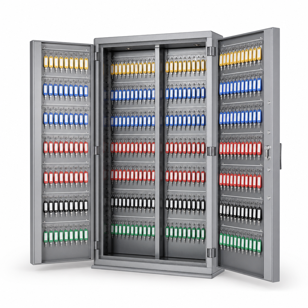 High Security Lockable Key Cabinet with 500–1000 Hooks