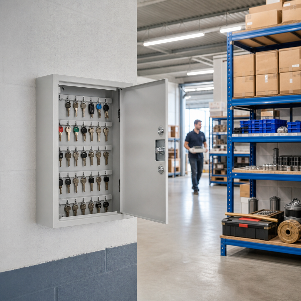 High-Security Wall-Mounted Key Cabinet Cupboard