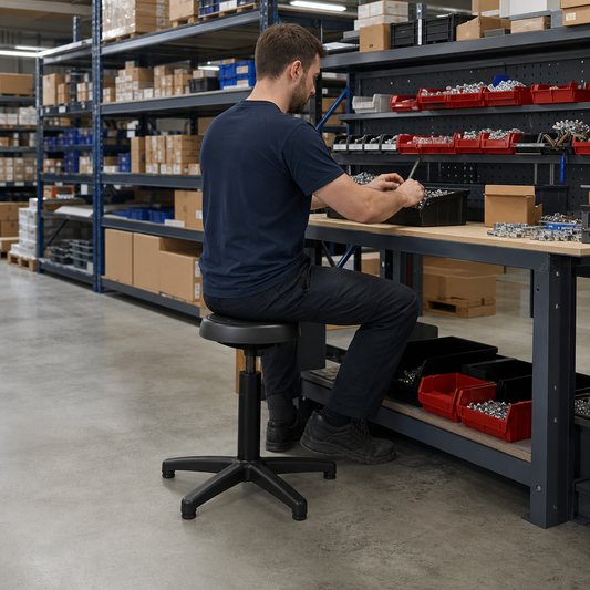 High Sit Stand Workshop Stool Without Footrest