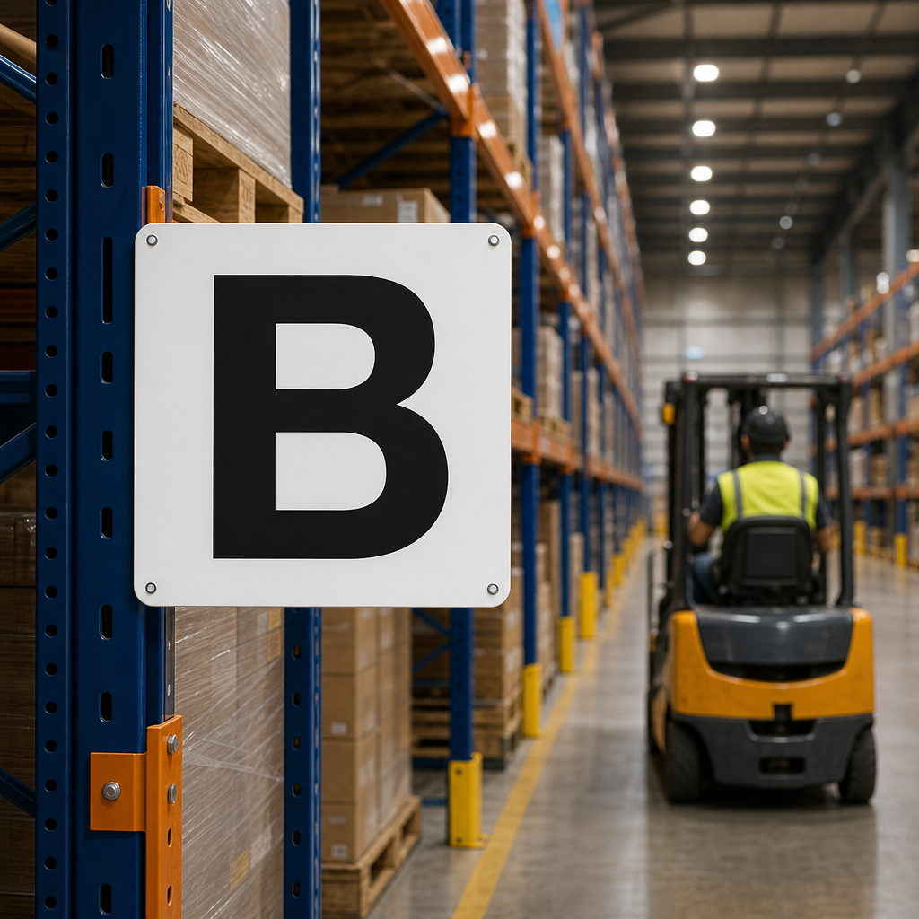 High Visibility Large Aisle Marker Signs