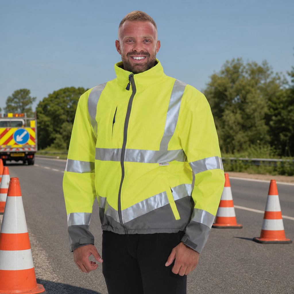High Visibility Softshell Work Jacket