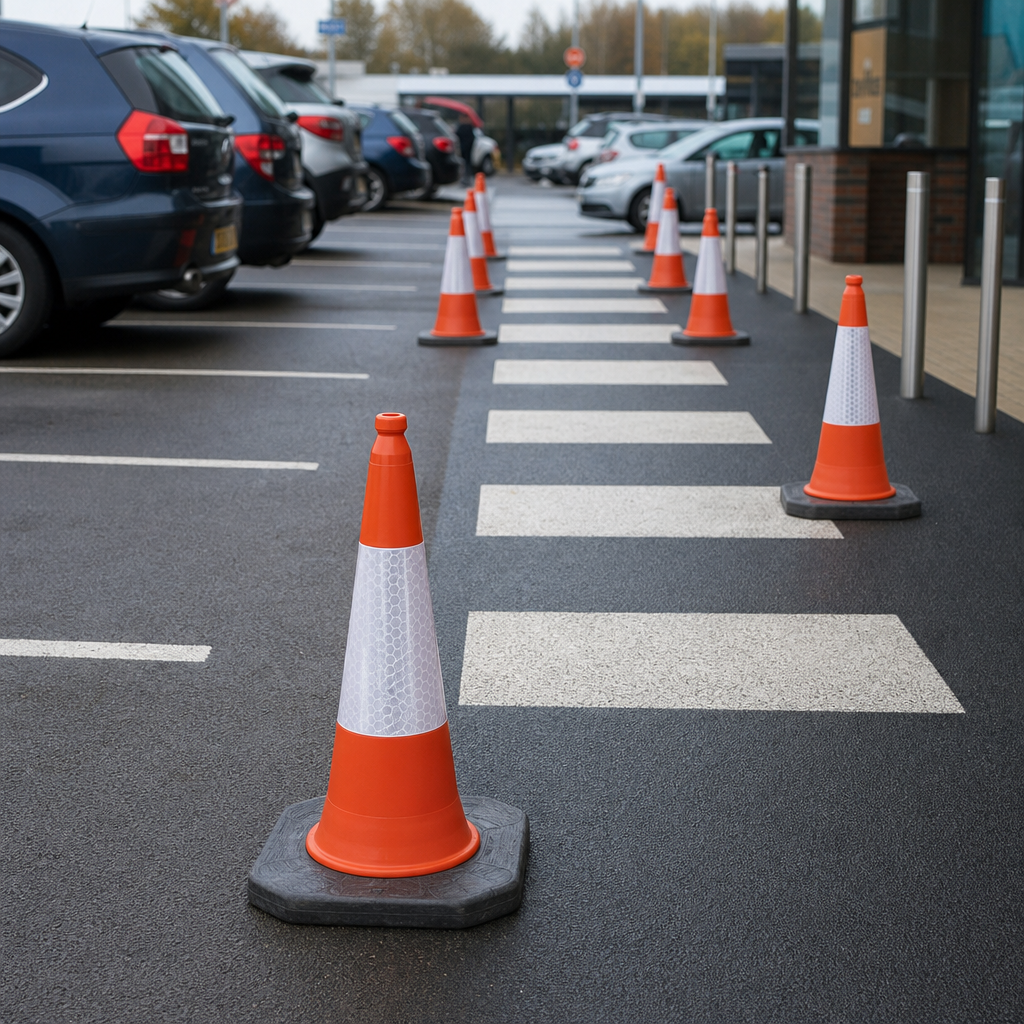 High Visibility Traffic Safety Cones - Pack of 5