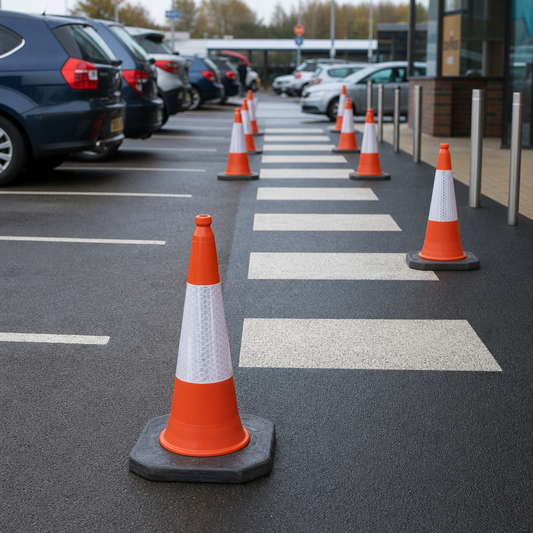 High Visibility Traffic Safety Cones - Pack of 5