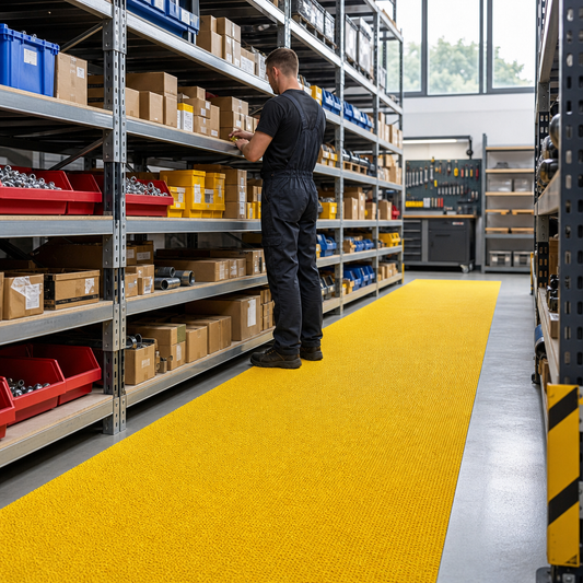 High Visibility Walkway Safety Matting Roll 1m x 10m Yellow