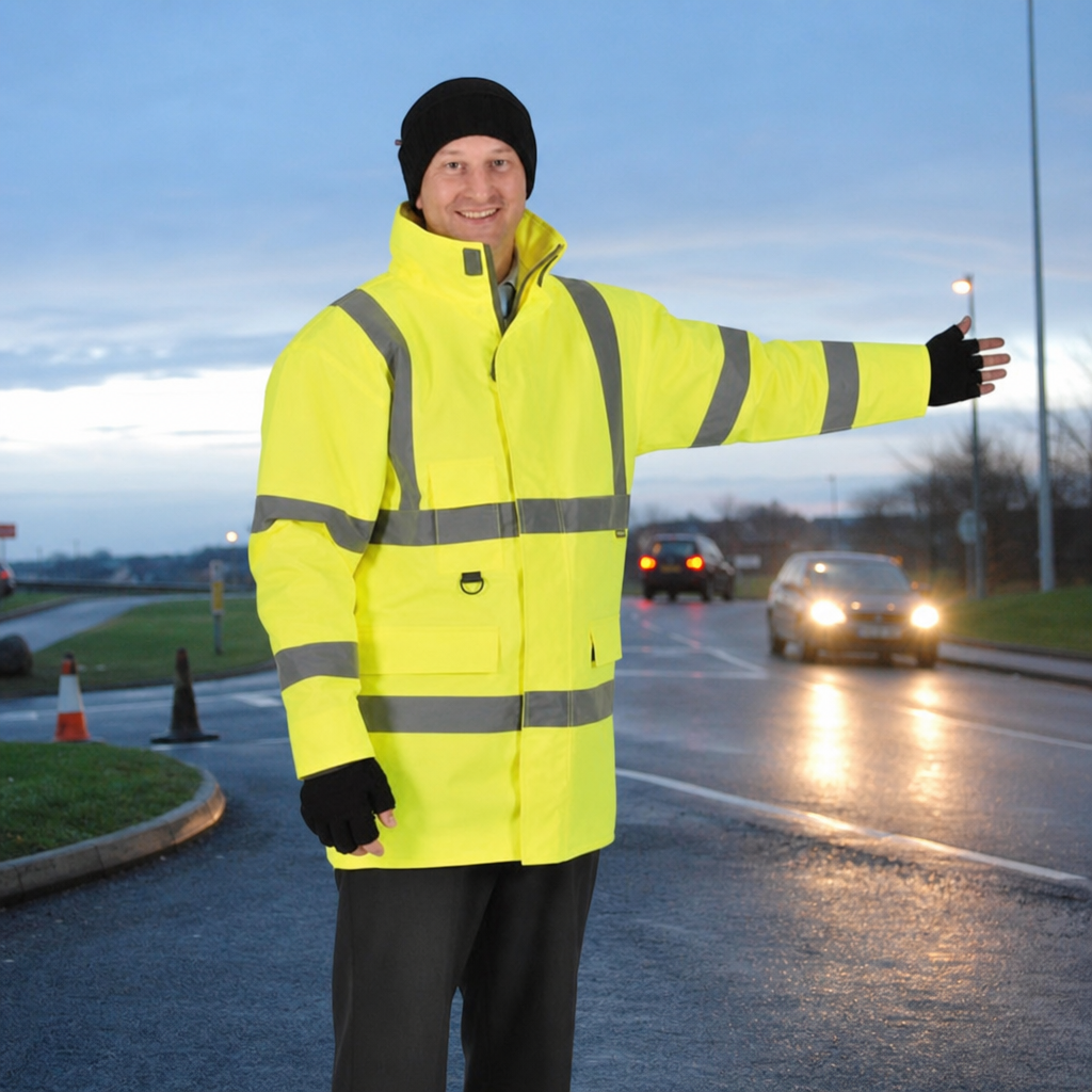 High Visibility Waterproof Yellow Anorak