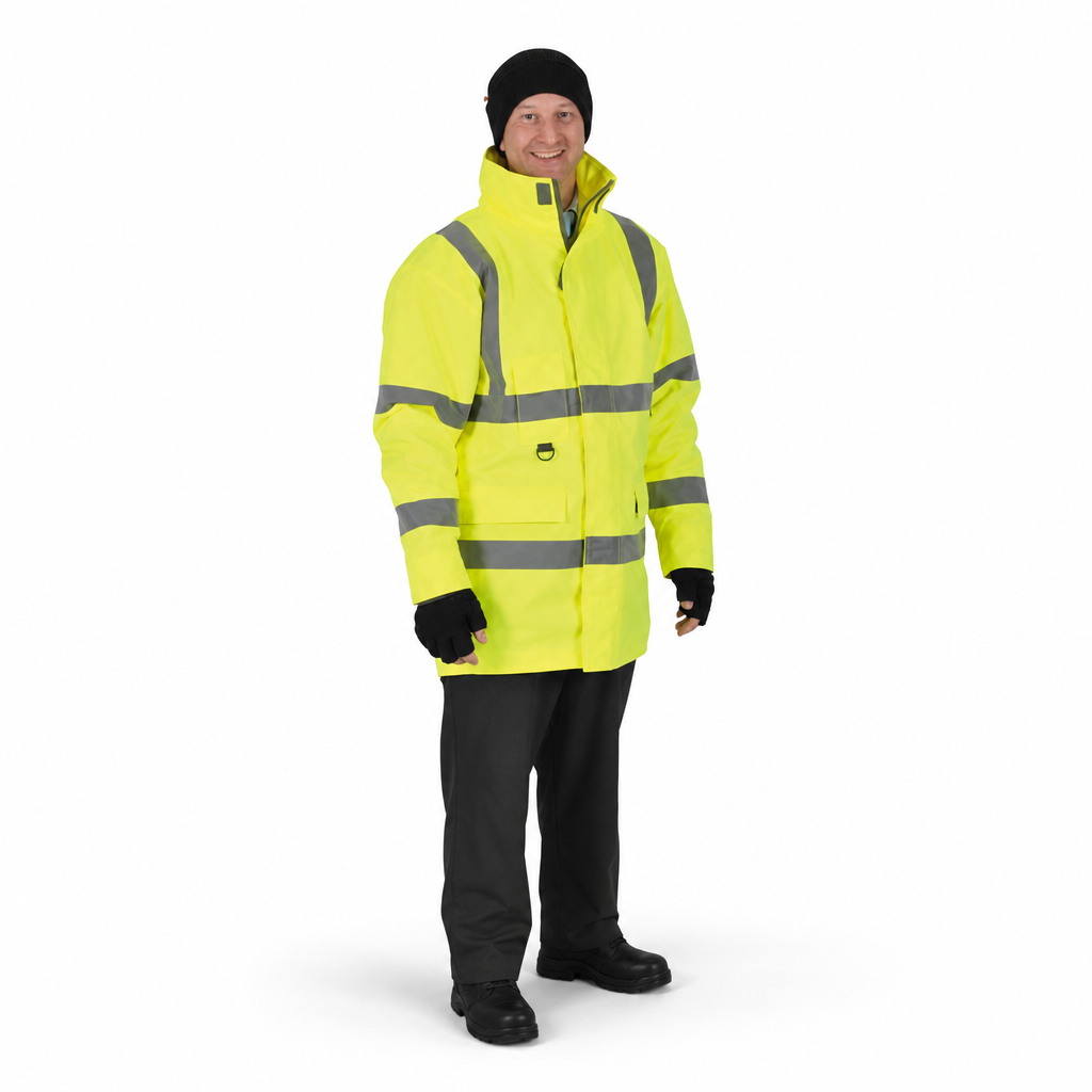 High Visibility Waterproof Yellow Anorak