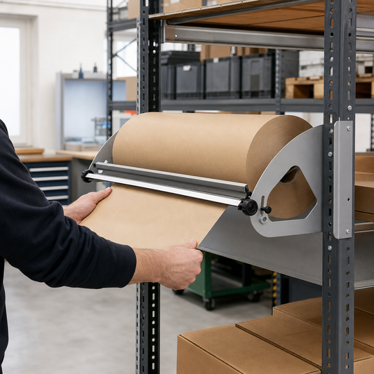 Horizontal Paper Roll Dispenser and Cutter 250 mm Diameter